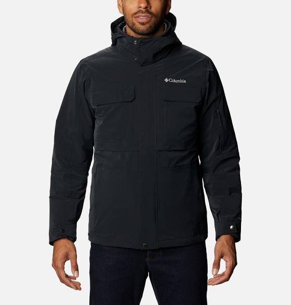 Columbia Thurston Hills Interchange 3 In 1 Jacket Black For Men's NZ16427 New Zealand